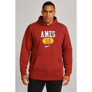 Nike Men's Iowa State Cyclones Cardinal Ames 515 Area Code Hooded Sweatshirt Red